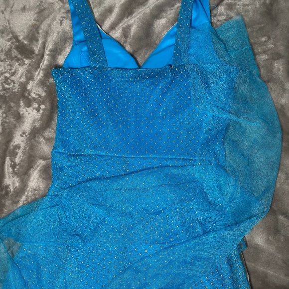 New Textured Blue Dress - Picture 4 of 6